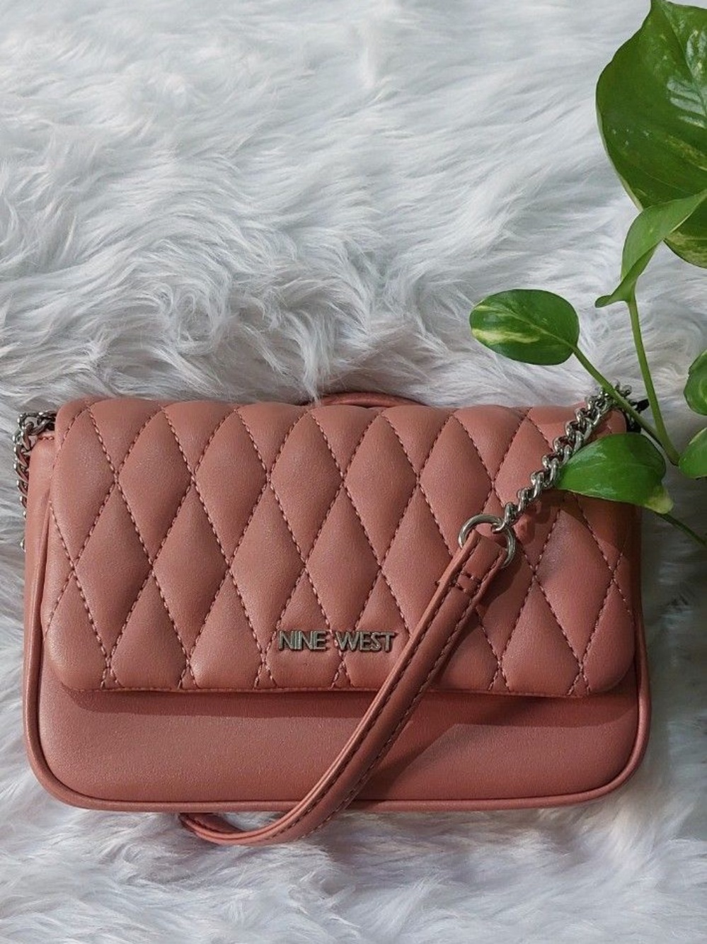 Nine West Rutledge Mini Flap Crossbody Bag Mauve NWOT